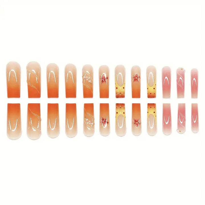 Artistic Floral Press-On Nail Extensions Kalsten 1787913766