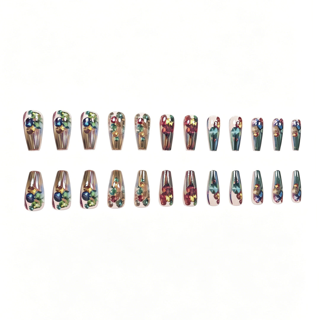 Decorative Crystal Acrylic Nail Enhancements Kalsten