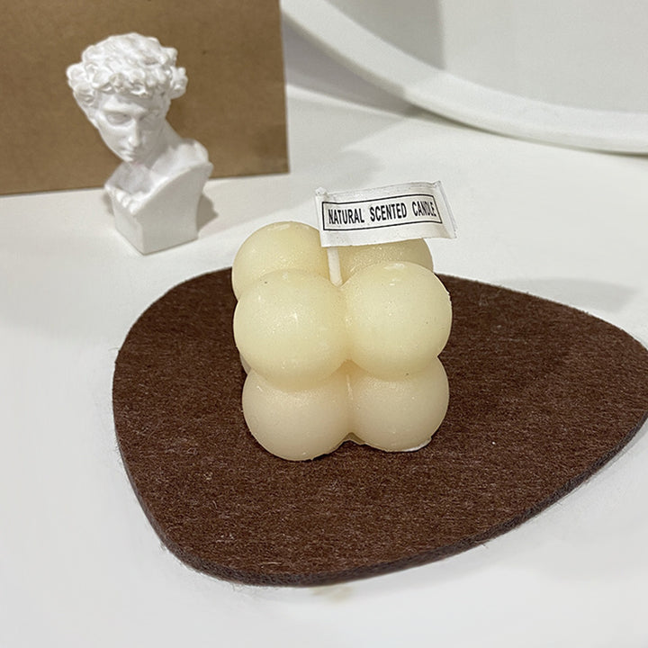Bubble Cube Sculptural Decorative Soy Candle