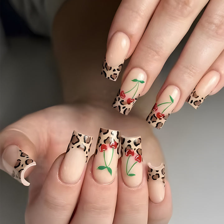 Artistic Leopard Print Press-On Nails Kalsten