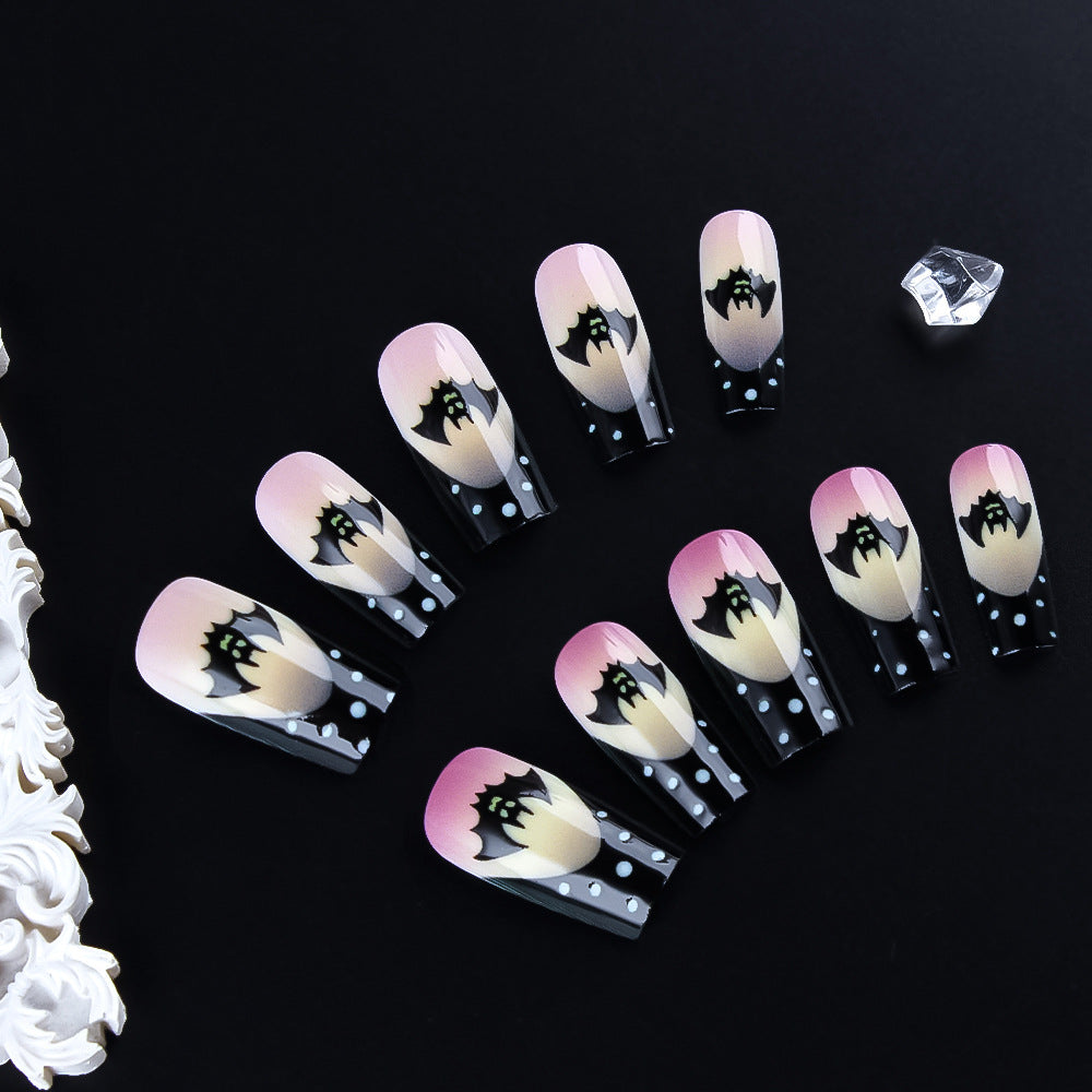 Gothic Bat-Themed Press-On Nails Kalsten