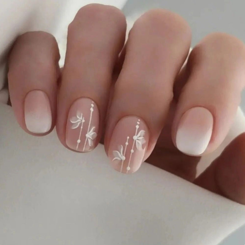 Elegant Floral Press-On Nail Set Kalsten