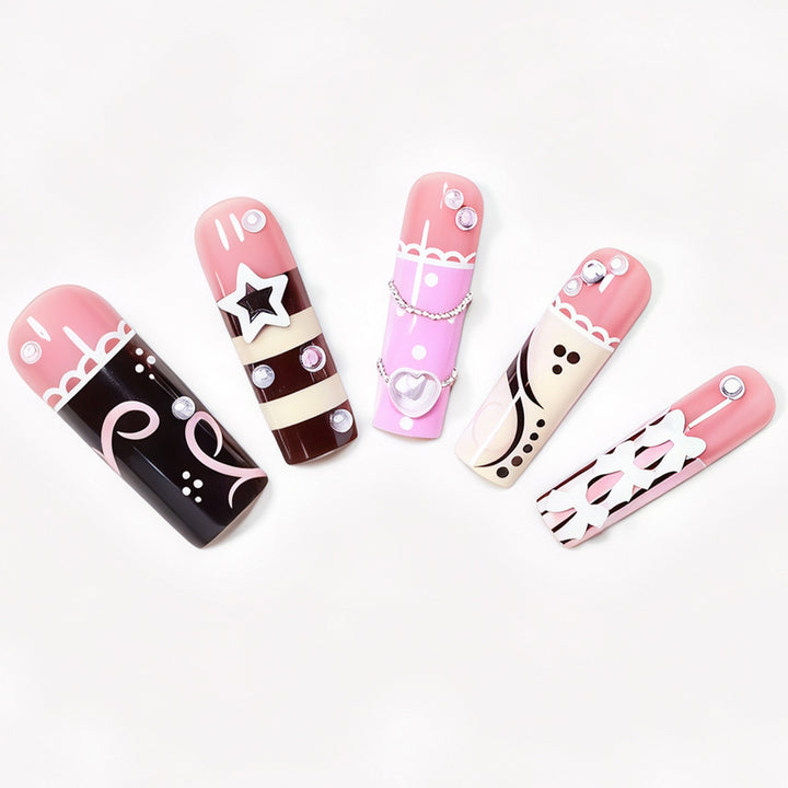 Artistic Statement Press-On Nail Design Kalsten