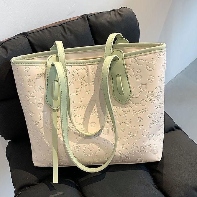 Embossed Pattern Shoulder Tote Kalsten