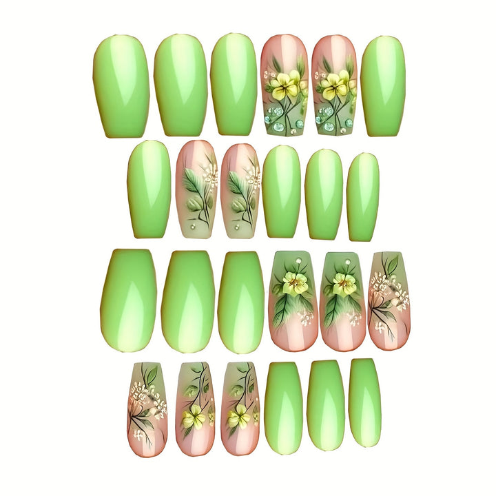 Floral Art Press-On Nail Design Kalsten