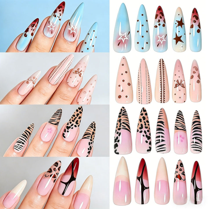 Artistic Long Stiletto Press-On Nail Set Kalsten