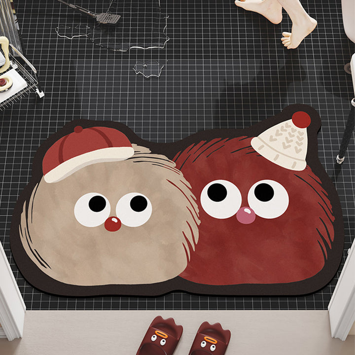 Cartoon-Themed Plush Bath Mat Kalsten