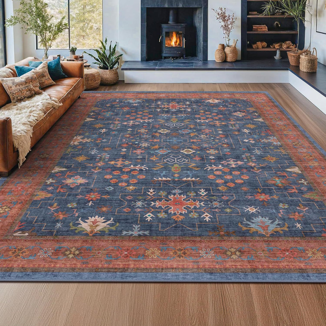 Vintage-Inspired Rustic Area Rug