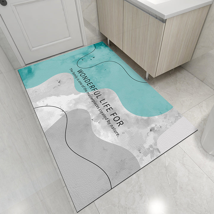 Abstract Design Bath Mat for Bathroom