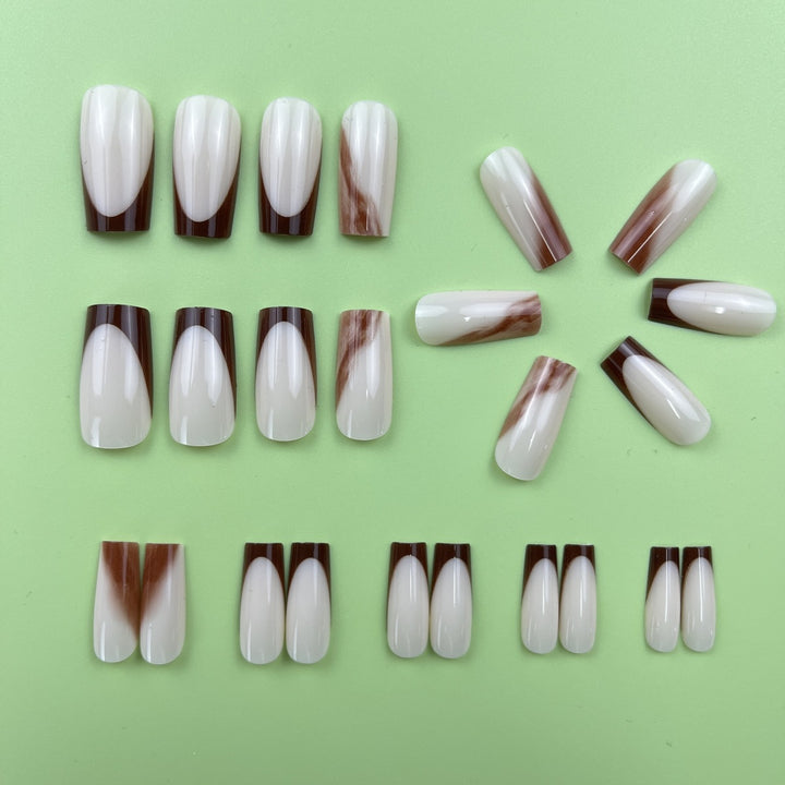Elegant Coffin Nail Extensions Kalsten