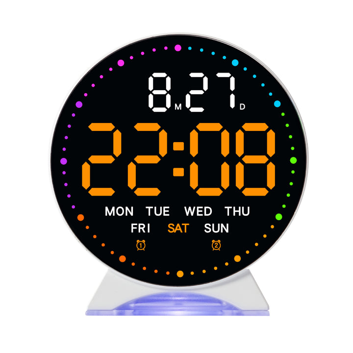 Digital alarm clock with large LED display and multifunctional display Kalsten