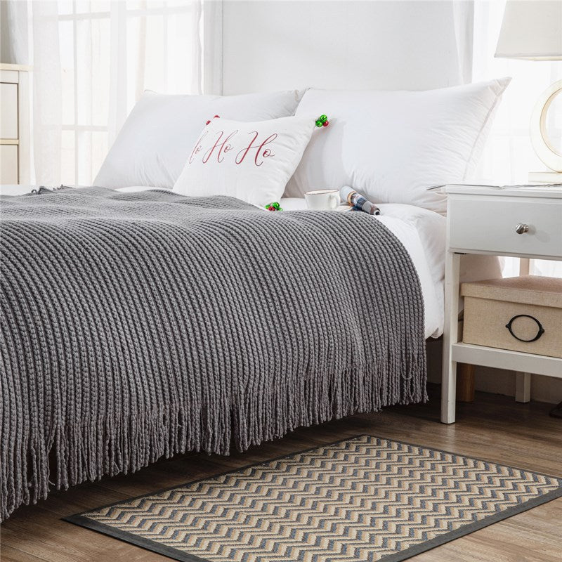 Home Decor Cozy Knitted Throw Blanket