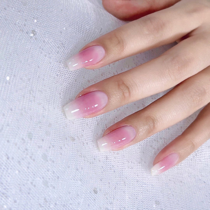 Artful Nail Extensions with Delicate Ombre Effect Kalsten