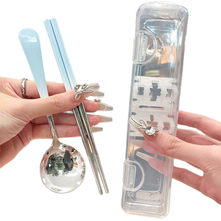 Portable cutlery set in hygienic storage box Kalsten