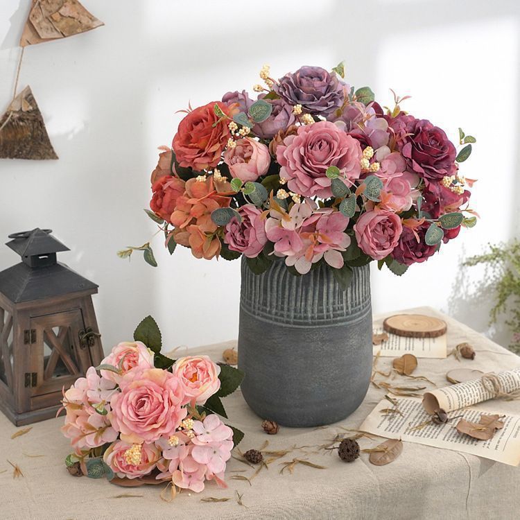 Lush Realistic Floral Bouquet Arrangement