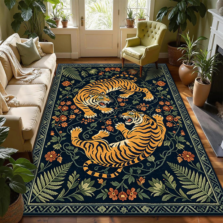 Artistic Tiger Print Area Rug