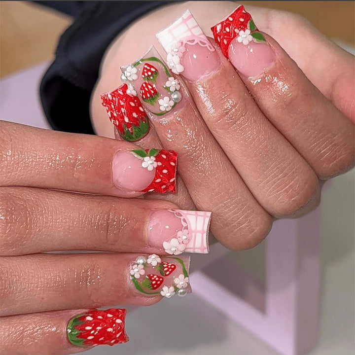 Creative Nail Art in Strawberry Design Kalsten