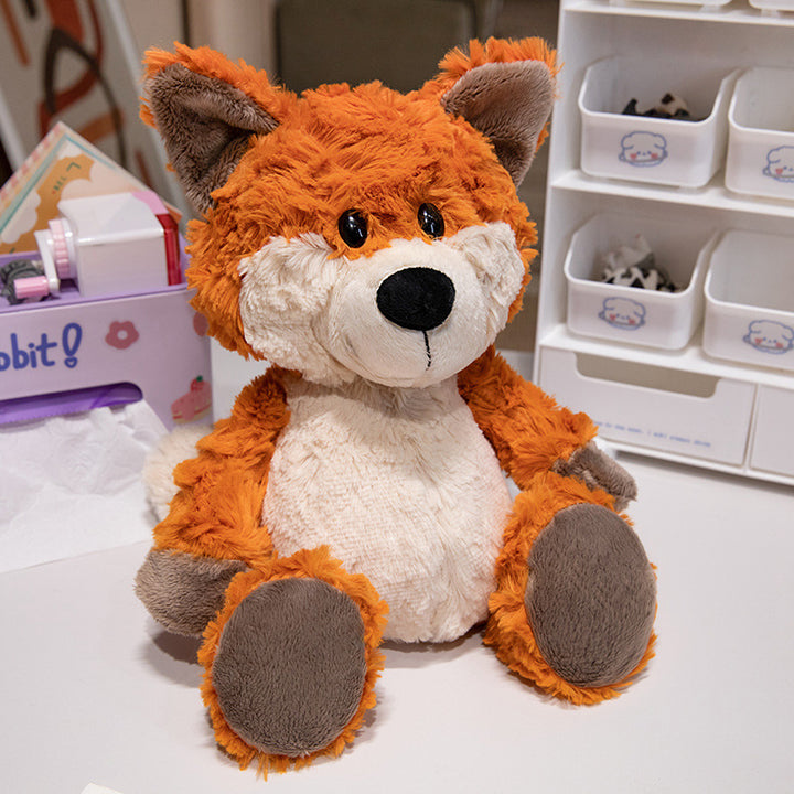 Plush Raccoon Soft Fur Sitting Stuffed Animal with Embroidered Face and Fluffy Tail Kalsten