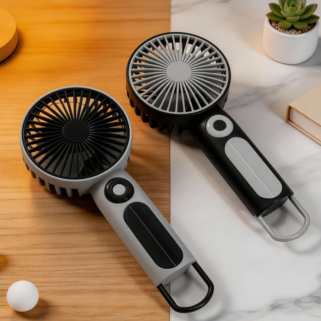 Women's Portable Hand Fan with USB Charging Function and Adjustable Tilt Kalsten