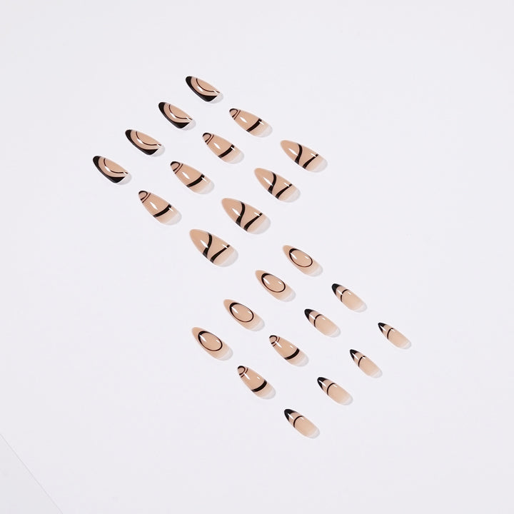 Artful stiletto nails with geometric accents Kalsten