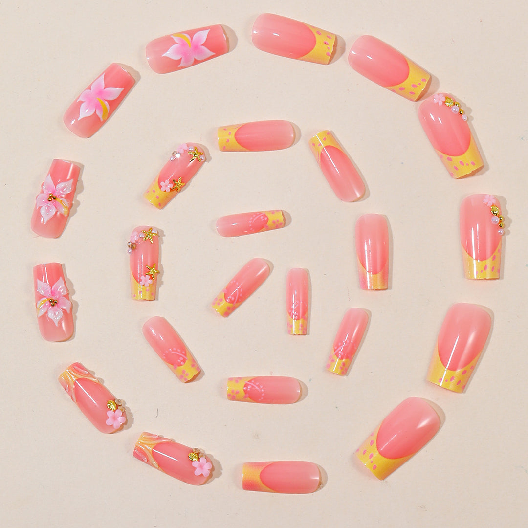 Sea-Inspired Decorative Acrylic Nail Art Extensions Kalsten
