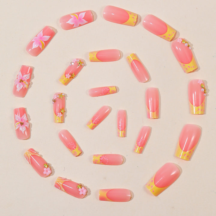 Sea-Inspired Decorative Acrylic Nail Art Extensions Kalsten