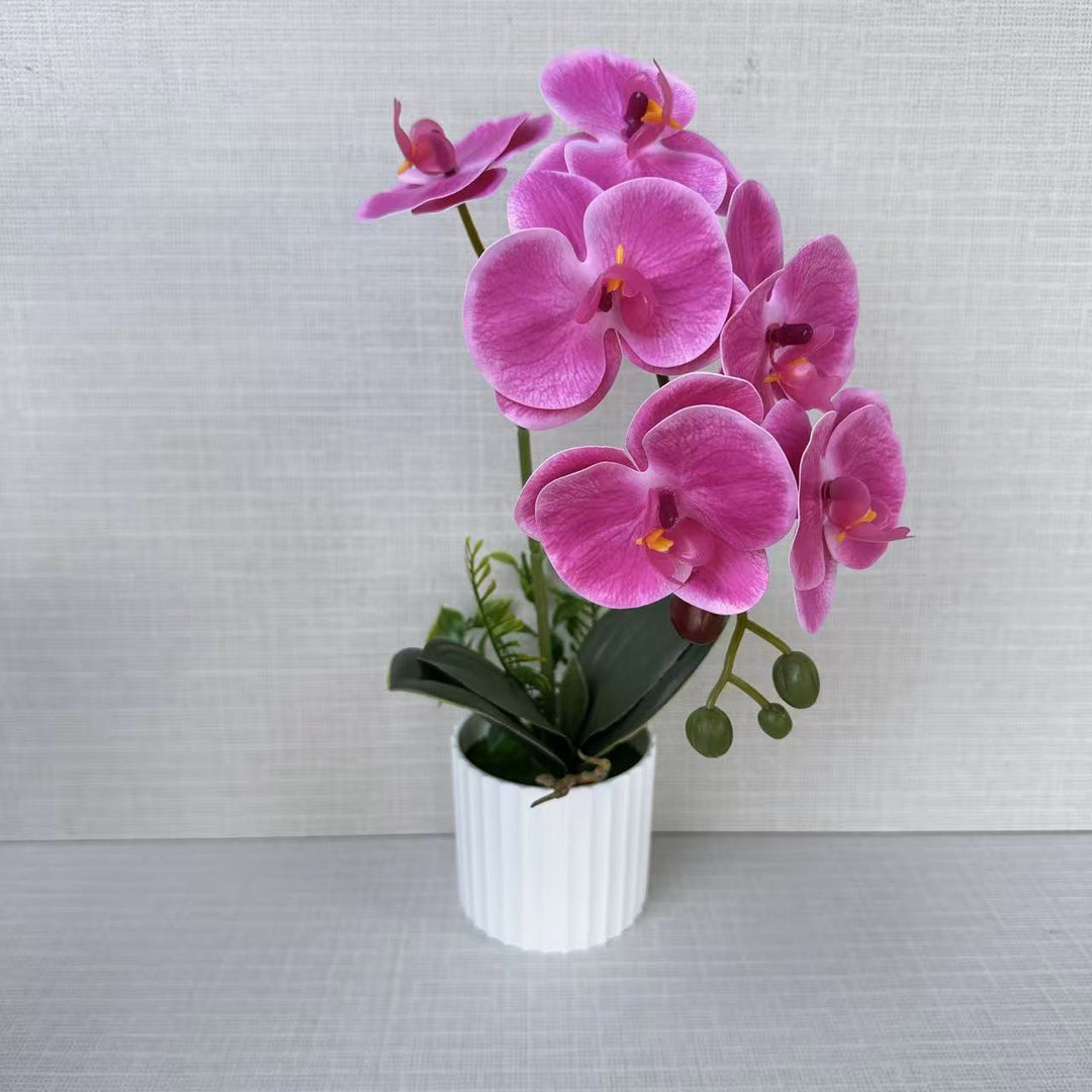 Realistic Faux Orchid Plant Arrangement