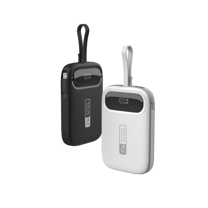 Portable power bank with fast USB-C connection and integrated LED display Kalsten