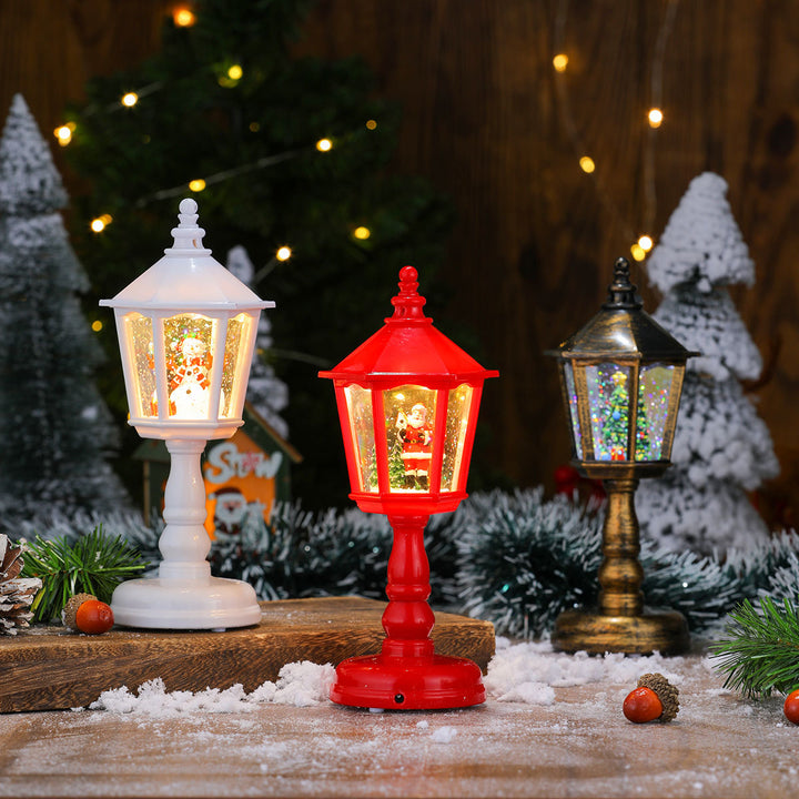 LED Decorative Lantern with Santa Figurine Kalsten