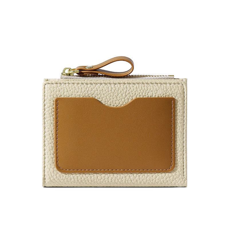 Textured  Leather Zippered Card Holder Kalsten