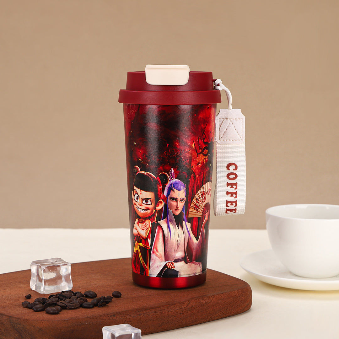 Women's Thermal Mug with Fiery Design Kalsten