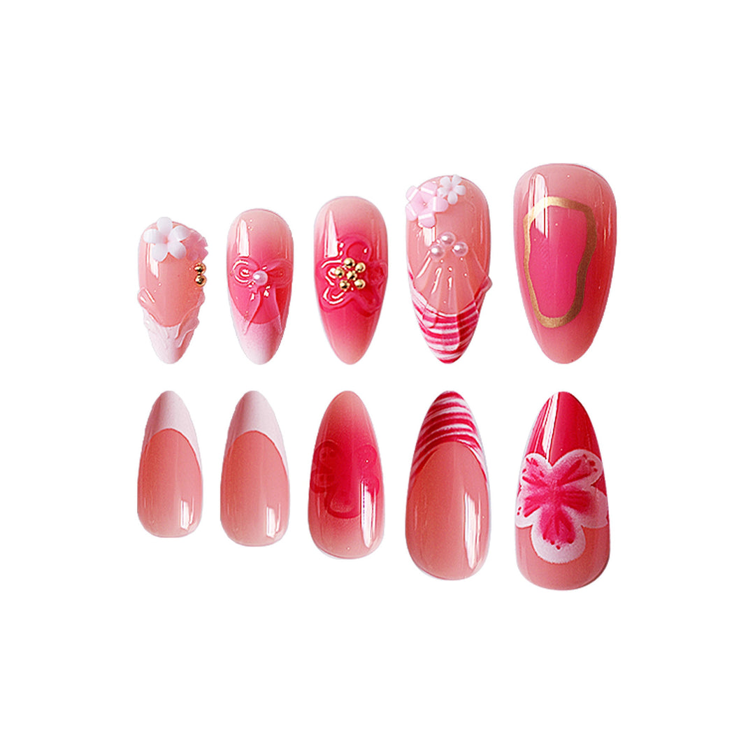 Artistic Floral Detail Press-On Nails Kalsten