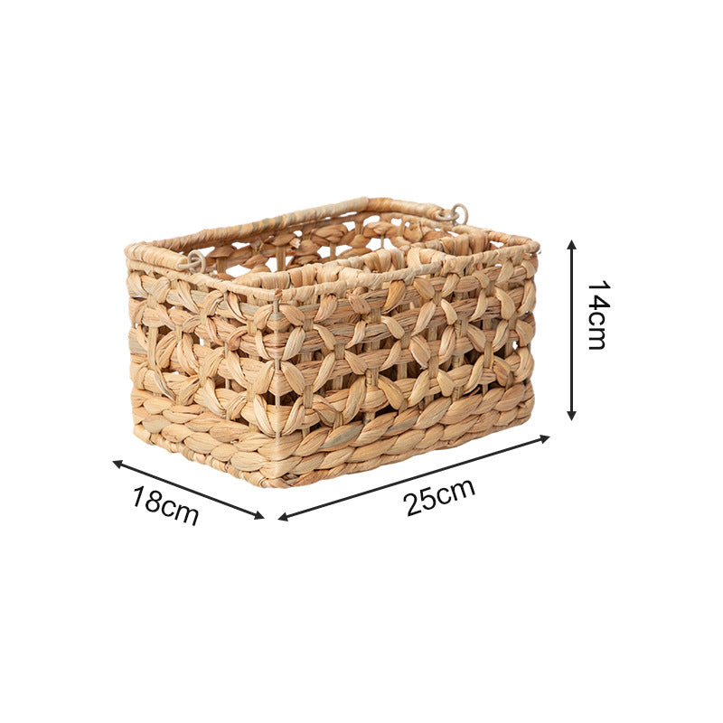 Handcrafted storage basket with embellished structure