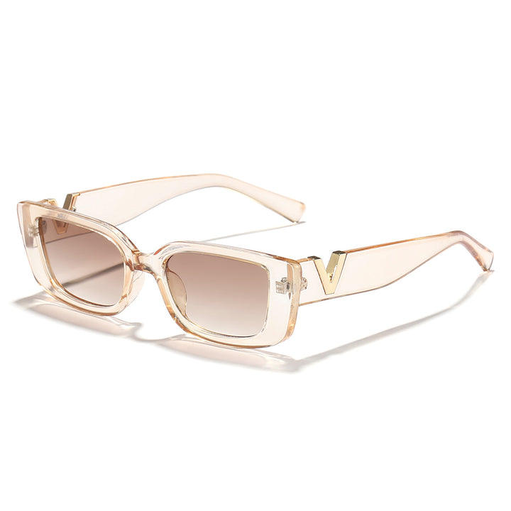 Ladies fashionable square sunglasses with golden accents Kalsten
