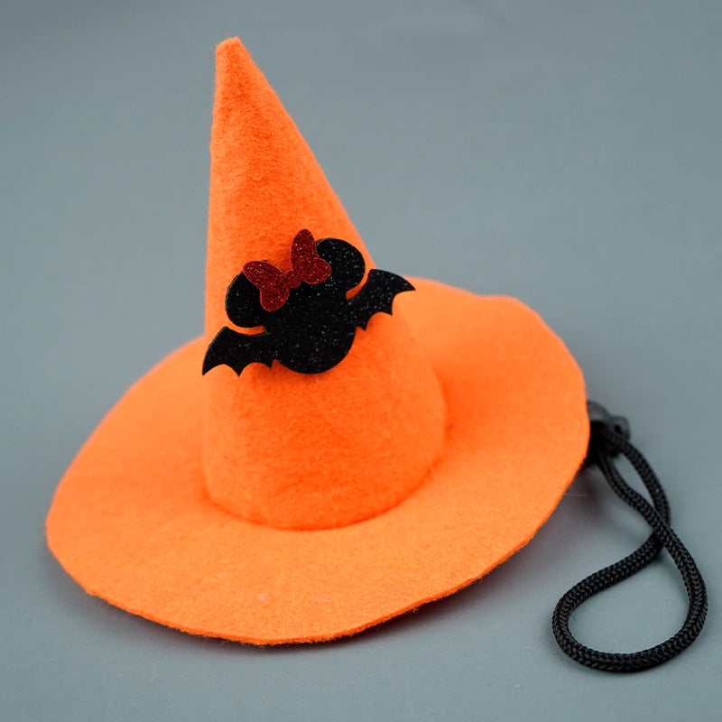 Halloween hood with bat appliqué