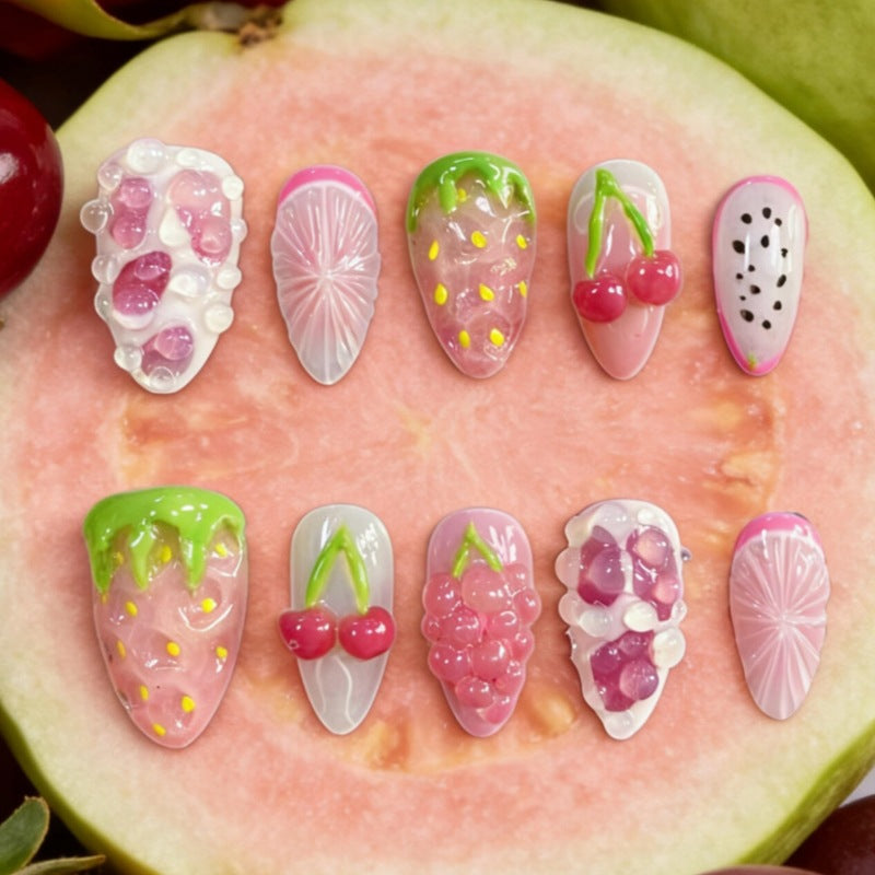 Nature-Themed Artistic Press-On Nail Set Kalsten