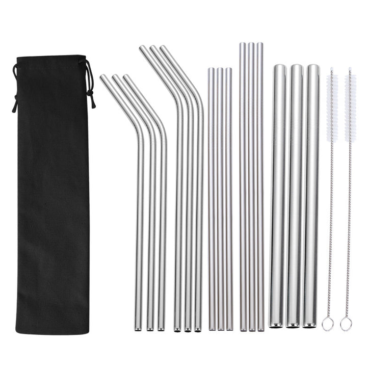 Stainless Steel Straw Set with Cleaning Brushes Kalsten