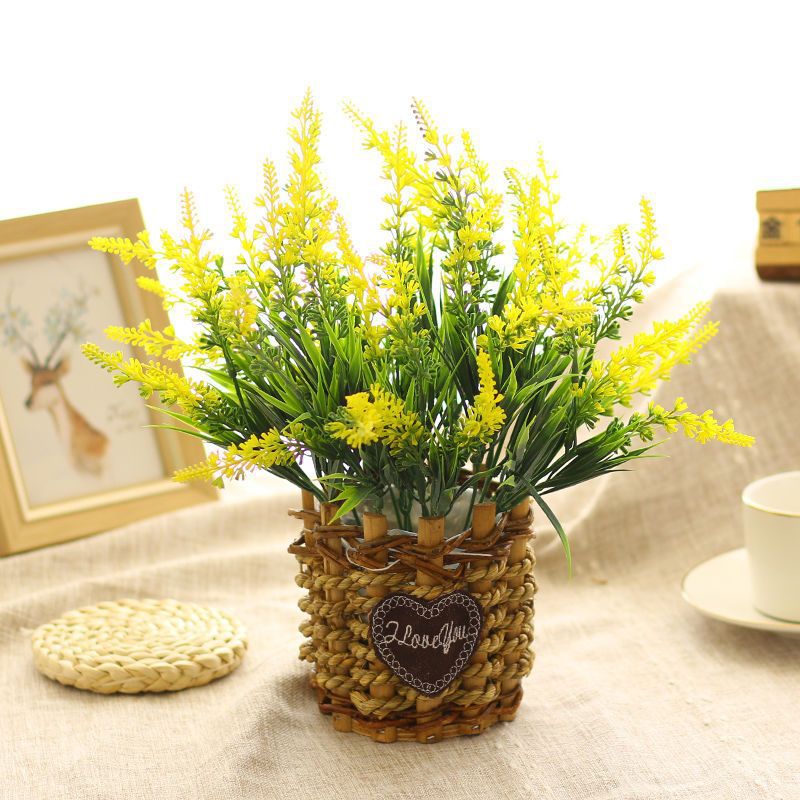 Artificial Floral Arrangement in Woven Basket