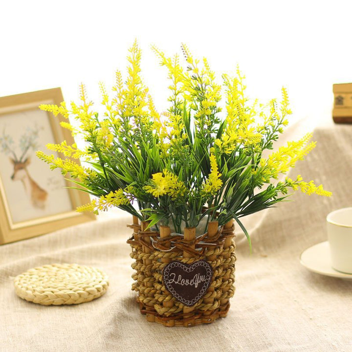 Artificial Floral Arrangement in Woven Basket