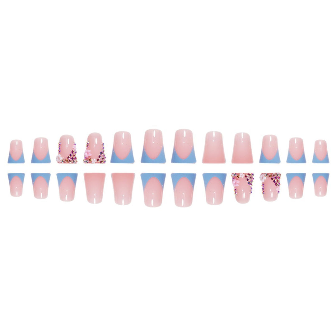 Decorative Floral Press-On Nail Enhancements Kalsten