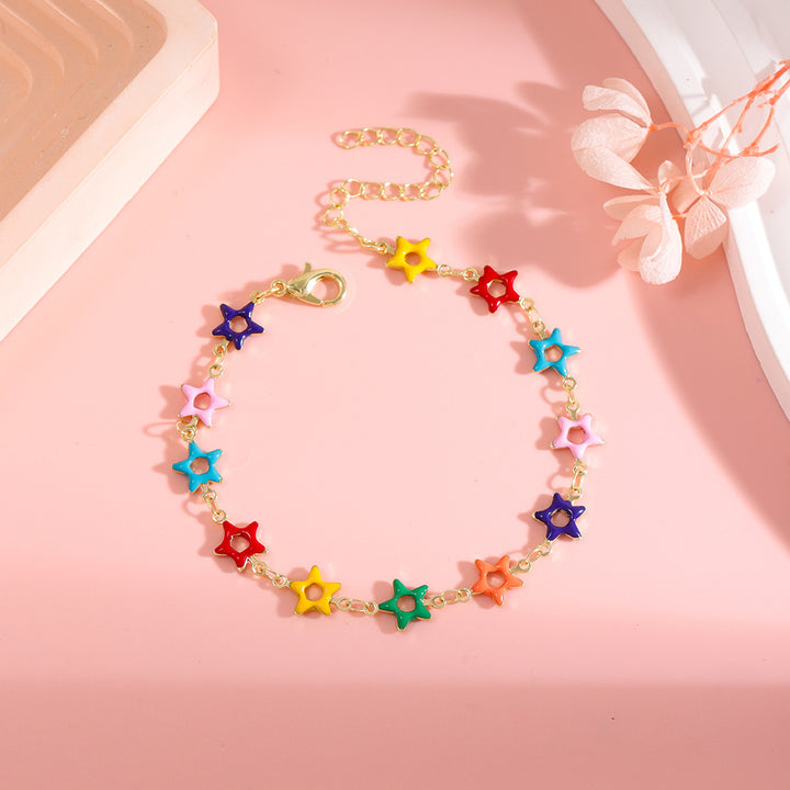 Colorful Star Charm Anklet Kalsten 1788164326