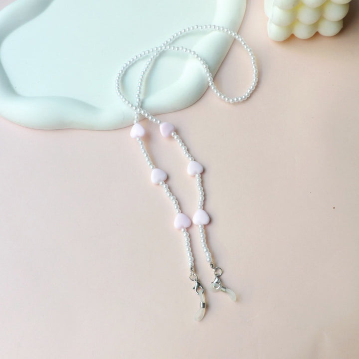 Fashionable pearl necklace with heart pendants Kalsten