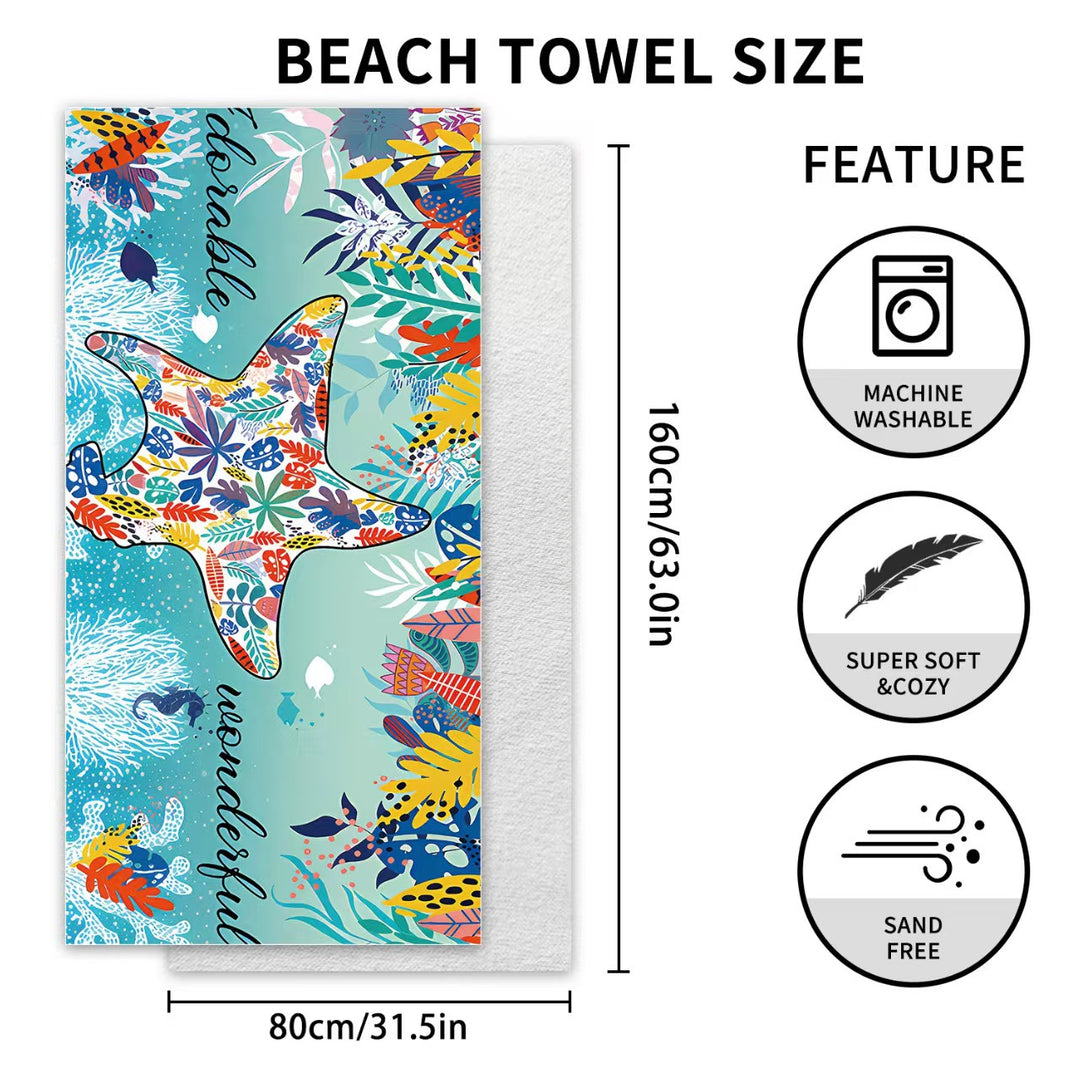 Women's beach towel with creative golf theme Kalsten