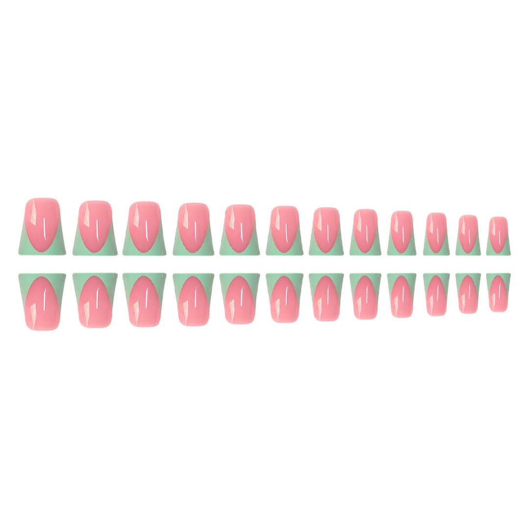 Stylish French Tip Press-On Nails with Customizable Design Kalsten