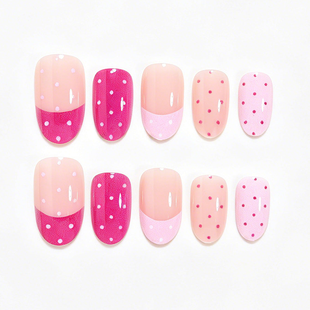 Artistic Polka Dot Press-On Nail Set Kalsten
