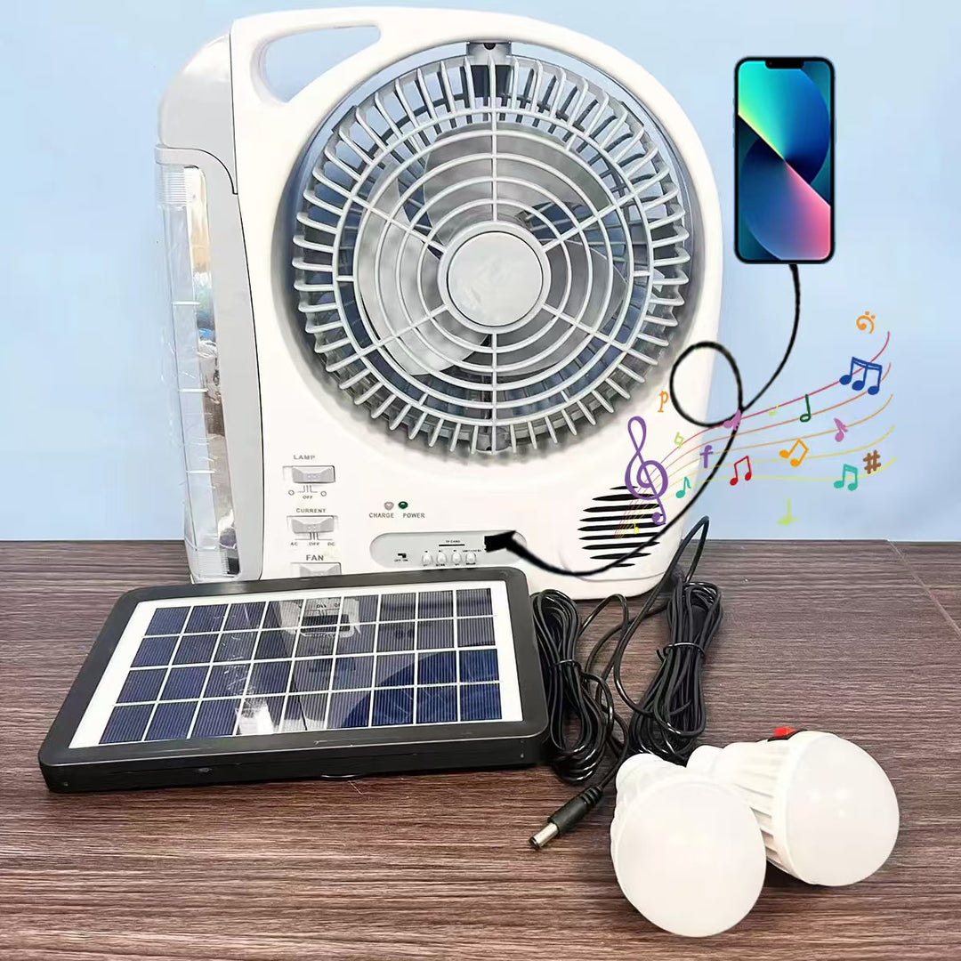 Women Portable Solar Fan with Integrated LED Lighting Kalsten