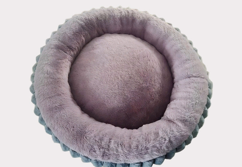 Plush Round  Nest  Dog Bed