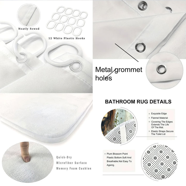 Cute Cow-Themed Digital Bathroom Set Kalsten