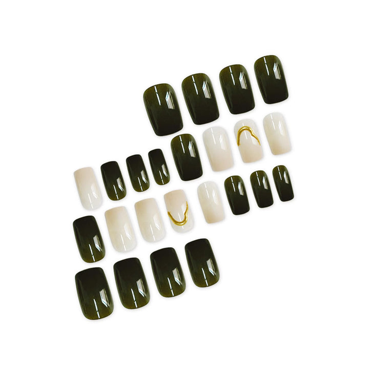 Elegant Press-On Nail Enhancements with Unique Design Kalsten