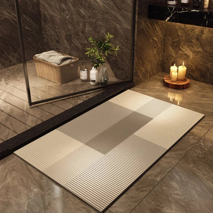 Modern Geometric Bath Mat Kalsten